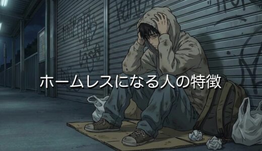 ホームレスになる人の特徴3選！若者でも陥る原因を徹底解説