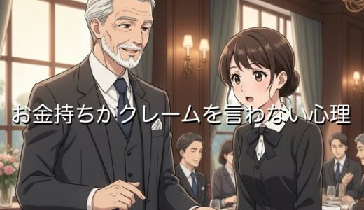 お金持ちがクレームを言わない心理！なぜ富裕層にクレーマーがいないのか徹底解説