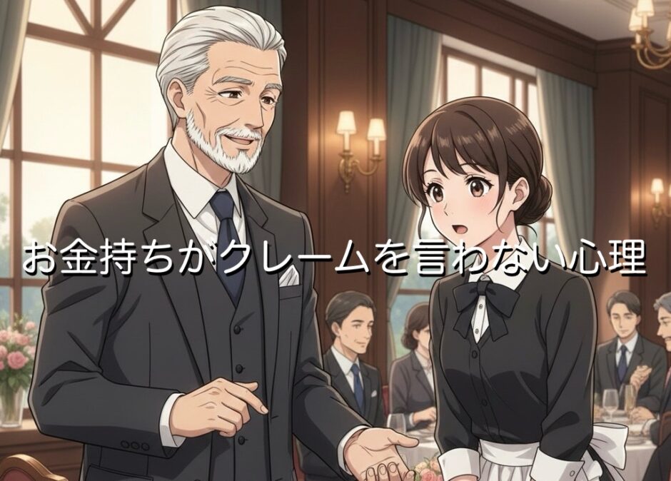 お金持ちがクレームを言わない心理！なぜ富裕層にクレーマーがいないのか徹底解説