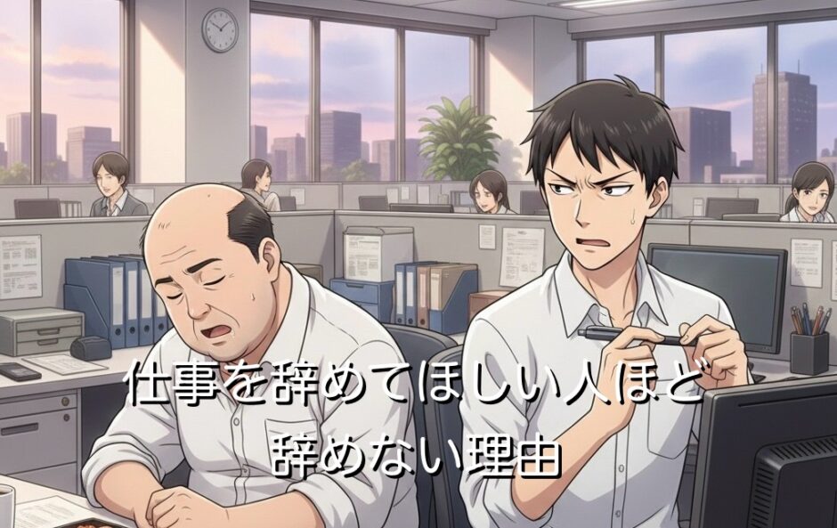 仕事を辞めてほしい人ほど辞めない理由！なぜ無能ほど辞めないのか徹底解説