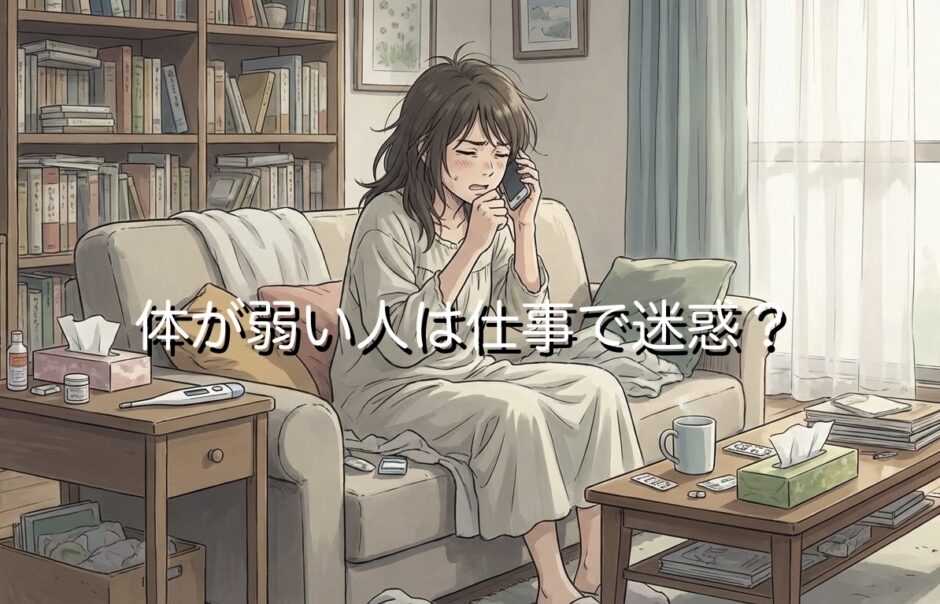 体が弱い人は仕事で迷惑？ずるい・イライラする理由を徹底解説