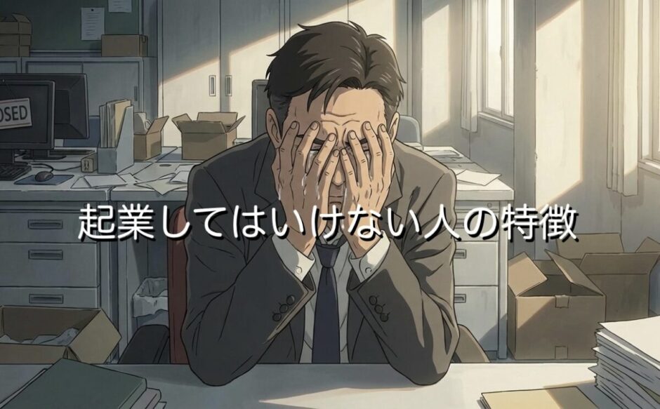 起業してはいけない人の特徴！なぜ向いていないのか徹底解説