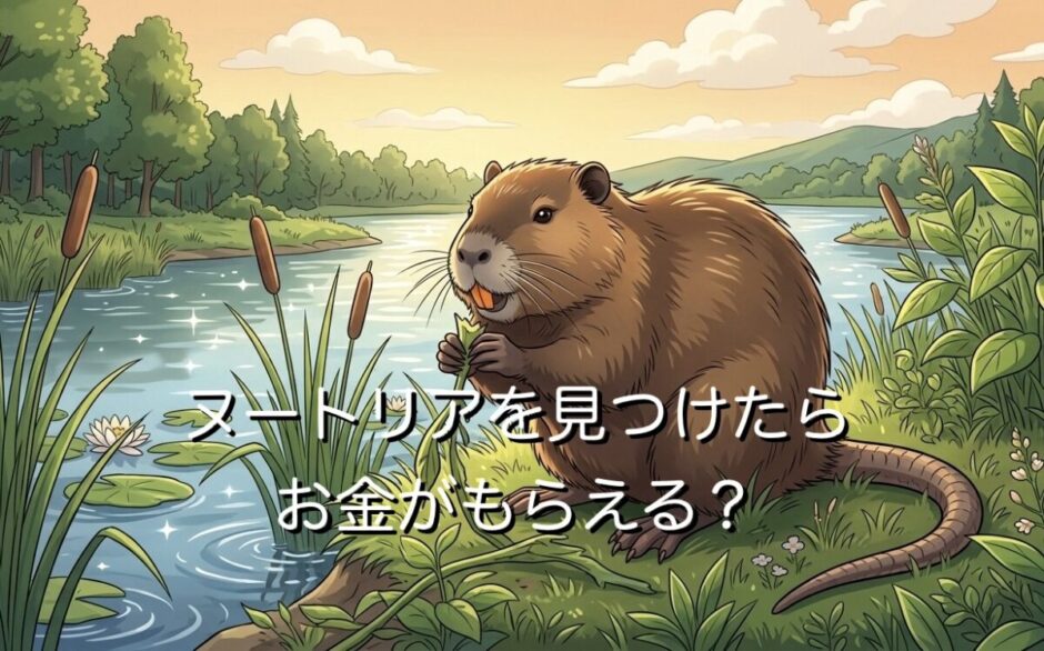 ヌートリアを見つけたらお金がもらえる？捕獲で報奨金がもらえる仕組みを解説