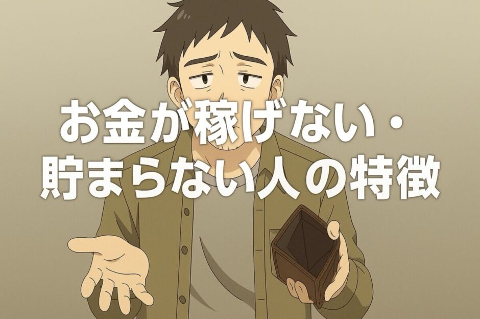 お金が稼げない・貯まらない人の特徴15選！原因と対処法を徹底解説