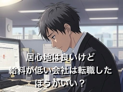 居心地はいいけど給料が低い会社は転職した方がいい？給料か人間関係か徹底解説