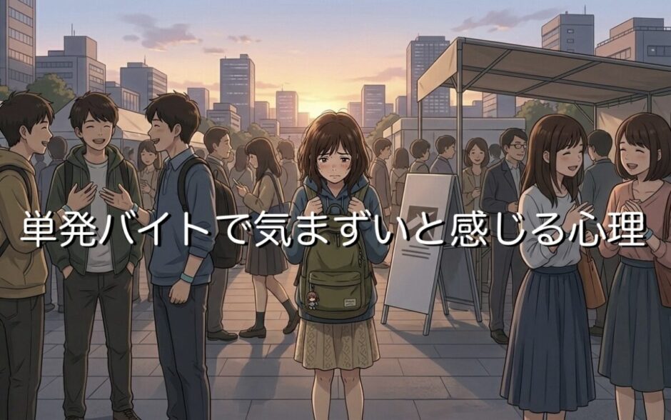単発バイトで気まずいと感じる心理3選！一人でぼっちになる人を男女別に解説