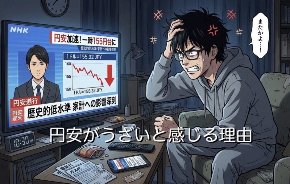 円安がうざい・ふざけるなと感じる3つの理由！なぜ庶民にはヤバいのか徹底解説