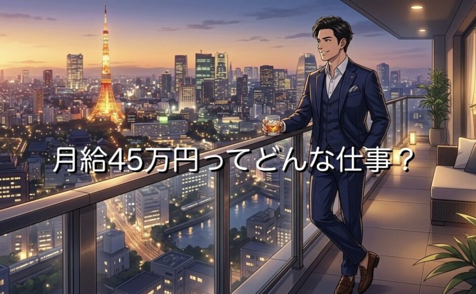 月給45万円ってどんな仕事？勝ち組で生活レベルがすごいのか徹底解説