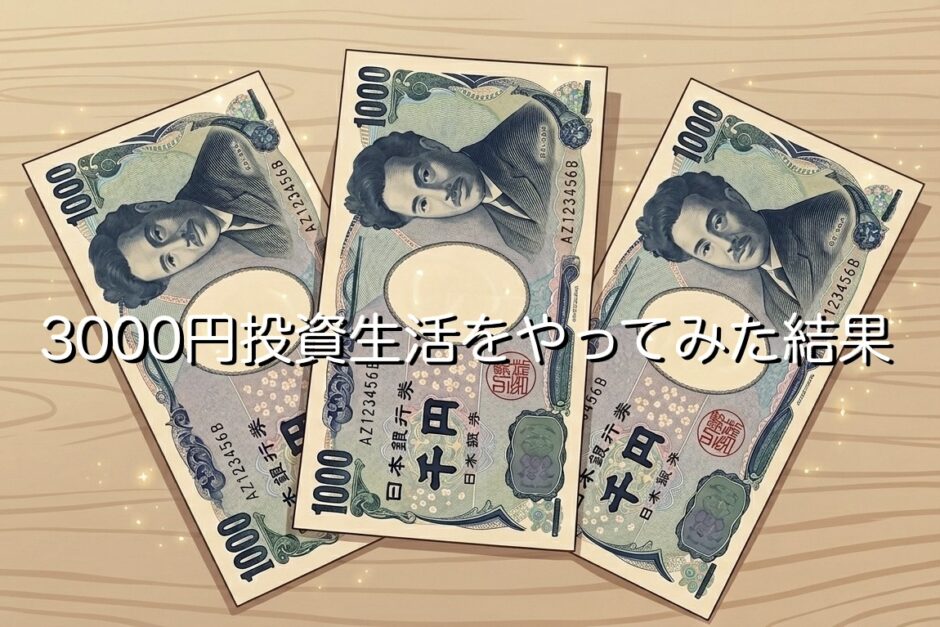 3000円投資生活をやってみた結果どうなる？失敗例やデメリットを徹底解説