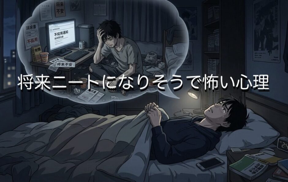 将来ニートになりそうで怖い人の心理3選！もっとも有効な対策を紹介
