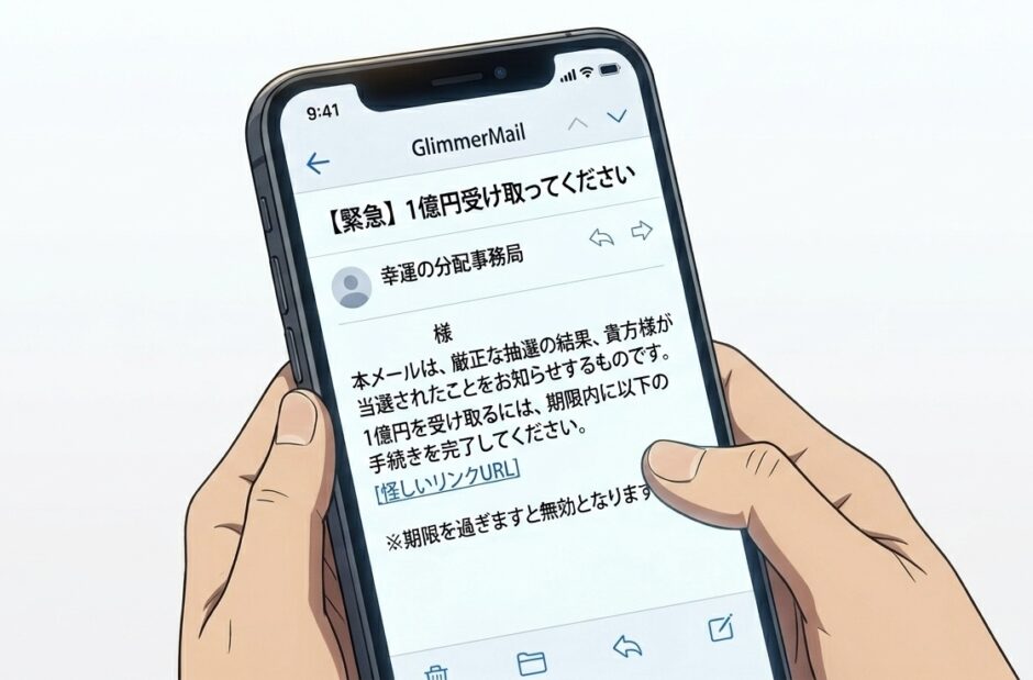 お金をもらってくださいメールは本当？無償でお金をあげます詐欺について解説