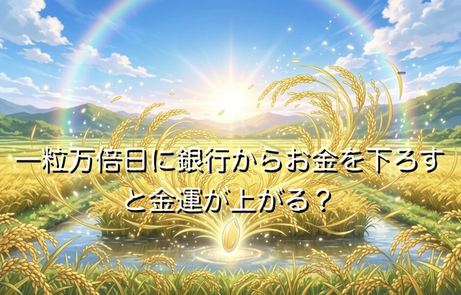 一粒万倍日に銀行からお金を下ろすと金運が上がる？財布使い始めの時間も解説