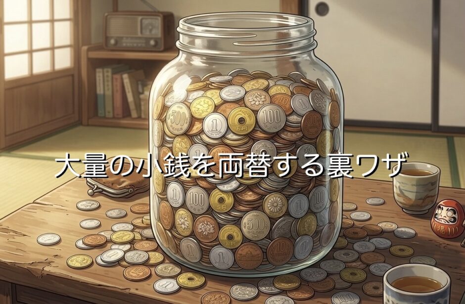 大量の小銭を両替する裏ワザ！お札やゲーセンで逆両替する方法を紹介