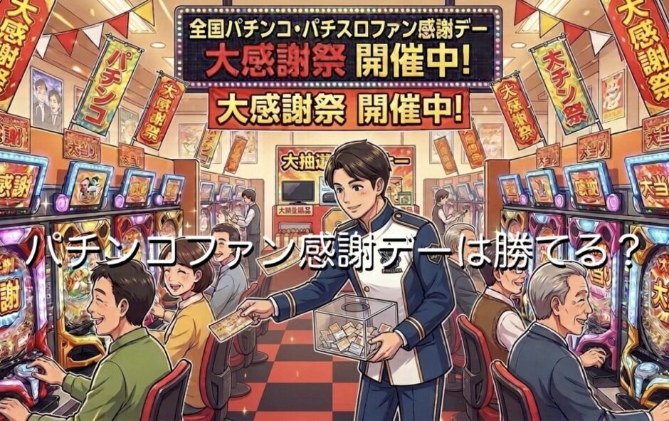 パチンコファン感謝デーは勝てる？回収で負けるボッタクリ営業なのか徹底解説