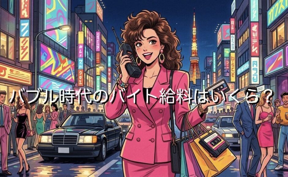 バブル時代のバイトの給料は平均いくら？当時のお金の価値や物価を徹底解説