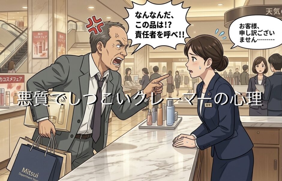 悪質でしつこいクレーマーの心理！対応手段や男性と女性で徹底解説