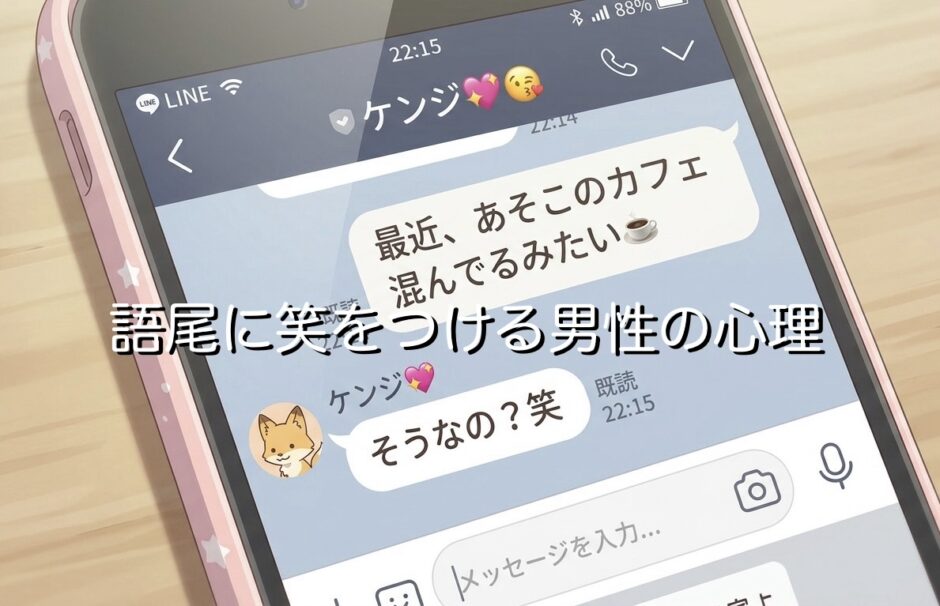 語尾に笑をつける男性の心理3選！好きな人だと脈なし？女性がつける場合も徹底解説