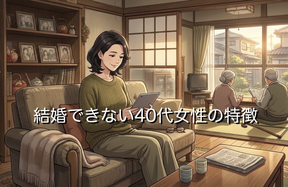 結婚できない40代女性の特徴！美人でも実家暮らしはきつい？結婚はもう無理なのか徹底解説