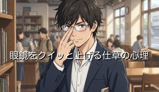眼鏡をクイッと上げる仕草をする人の心理！男性と女性の性格を徹底解説
