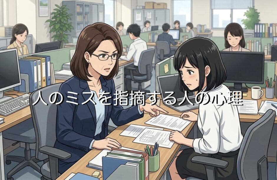 人のミスを指摘する人の心理！いちいち些細なことを指摘する男性と女性の性格を解説