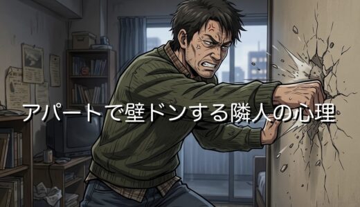 アパートで壁ドンする隣人の心理！頭おかしいから無視がいい？対処法も徹底解説