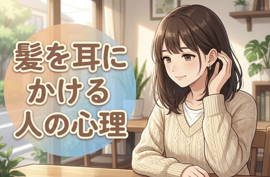 髪を耳にかける仕草をする人の心理！好意の表れ？男性と女性で徹底解説
