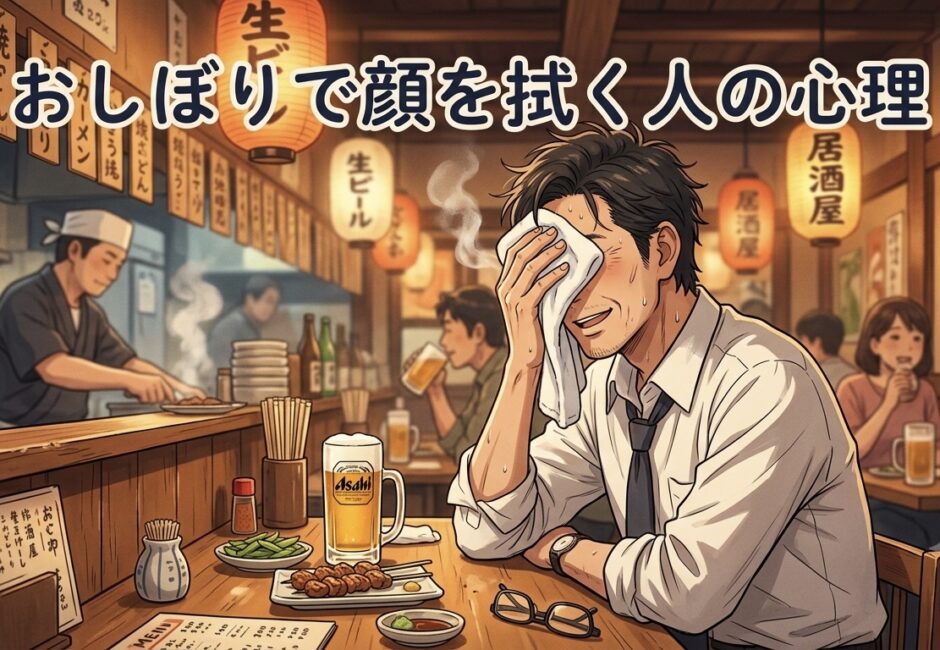 おしぼりで顔を拭く人の心理！なぜかおっさんに多い？男性と女性で徹底解説