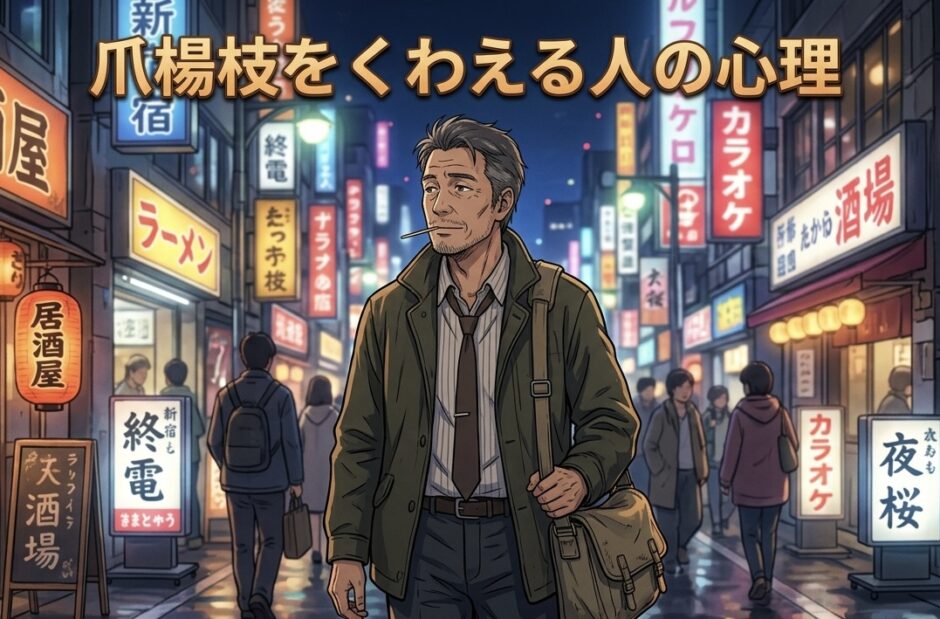 爪楊枝をくわえる人の心理！汚いし気持ち悪い？なぜおじさんは噛むのか徹底解説