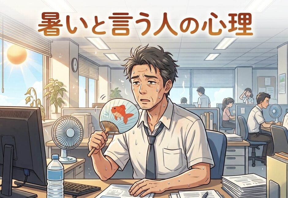 暑いと言う人の心理！うるさいくらい連呼する男性と女性の性格を徹底解説