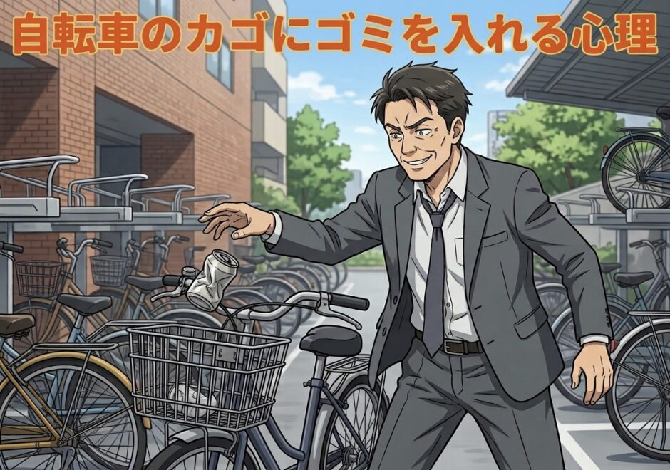 自転車のカゴにゴミを入れる人の心理！なぜ嫌がらせをする？男性と女性の性格を解説