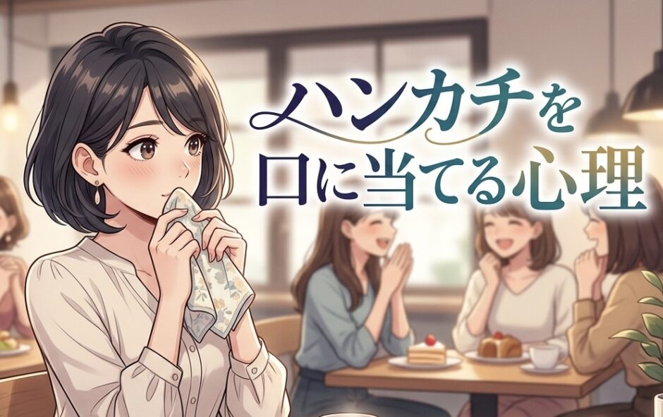 ハンカチを口に当てる人の心理！なぜ口を押さえるのか男性と女性の性格を徹底解説