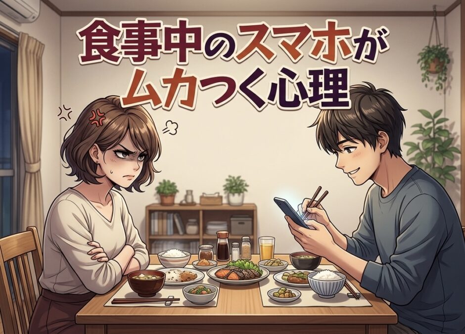 食事中のスマホがムカつく心理！なぜダメ？テレビとの違いは？男性と女性で徹底解説