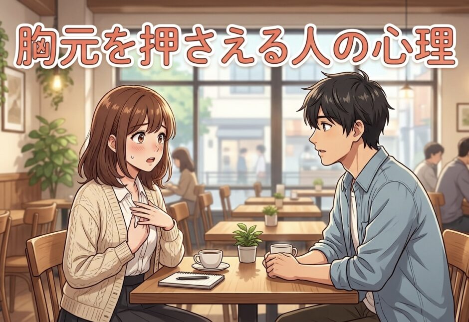 胸元を押さえる人の心理！会話中など胸に手を当てる意味を男性と女性で徹底解説