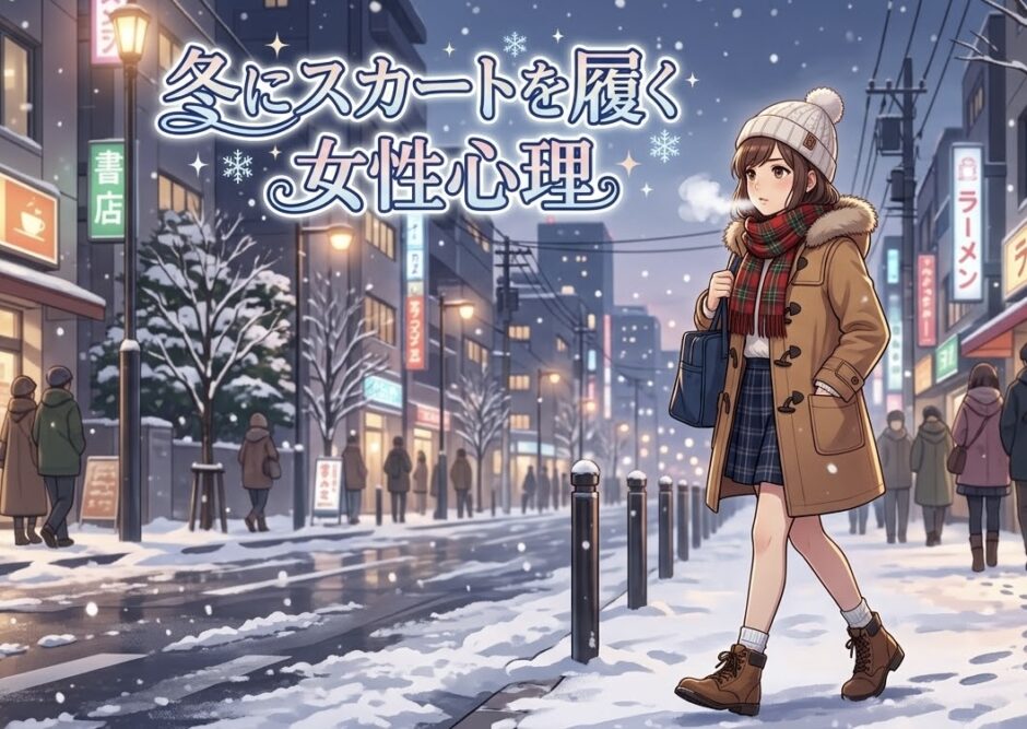 冬にスカートを履く女性心理！なぜ寒いのに足を出すのか徹底解説