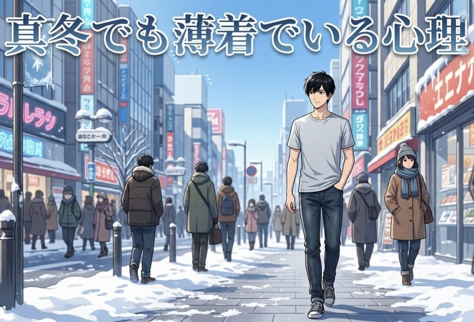真冬でも薄着でいる人の心理！薄着でも寒くないというのはなぜ？男性と女性で徹底解説