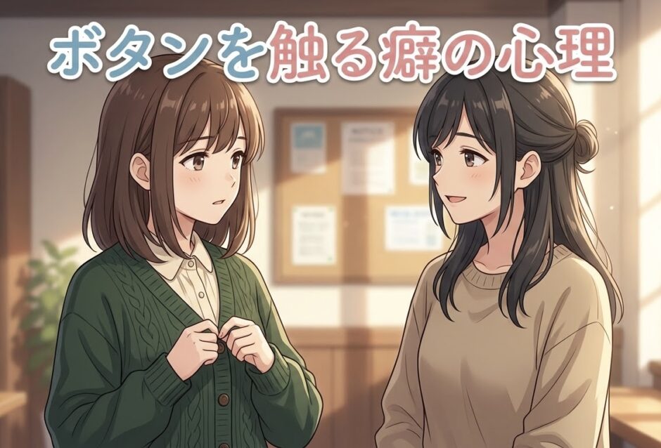 ボタンを触る癖がある人の心理！なぜ会話中に服を触るのか男性と女性で徹底解説