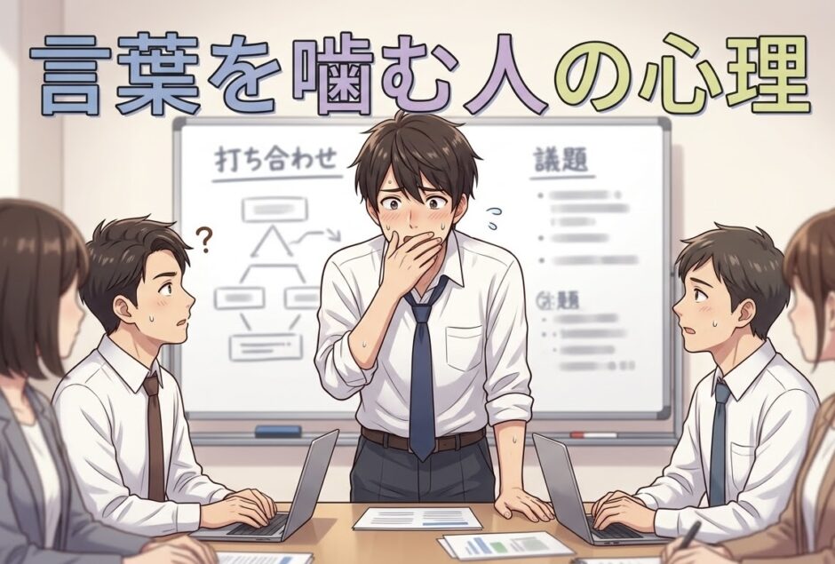 言葉を噛む人の心理！どもる・言葉が出てこない男性と女性を徹底解説