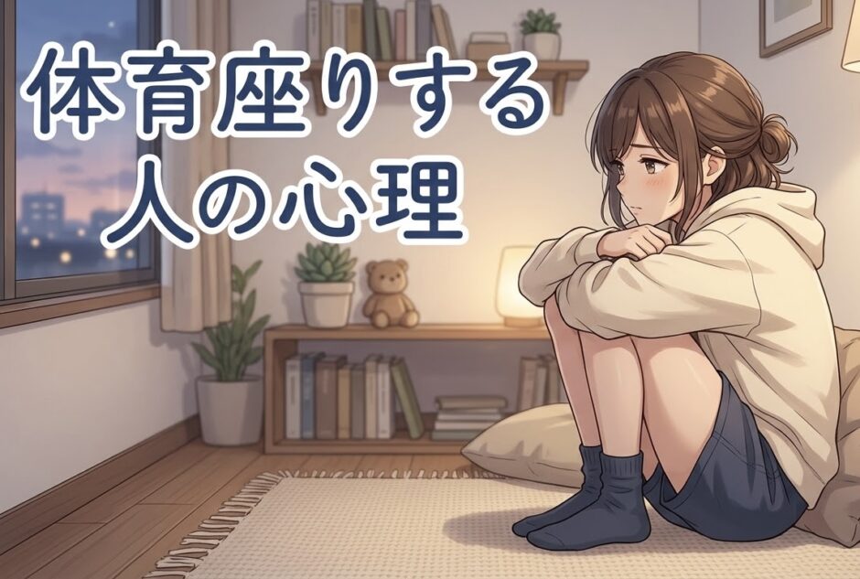 体育座りする人の心理！膝を抱えるのはなぜ？男性と女性の性格を徹底解説