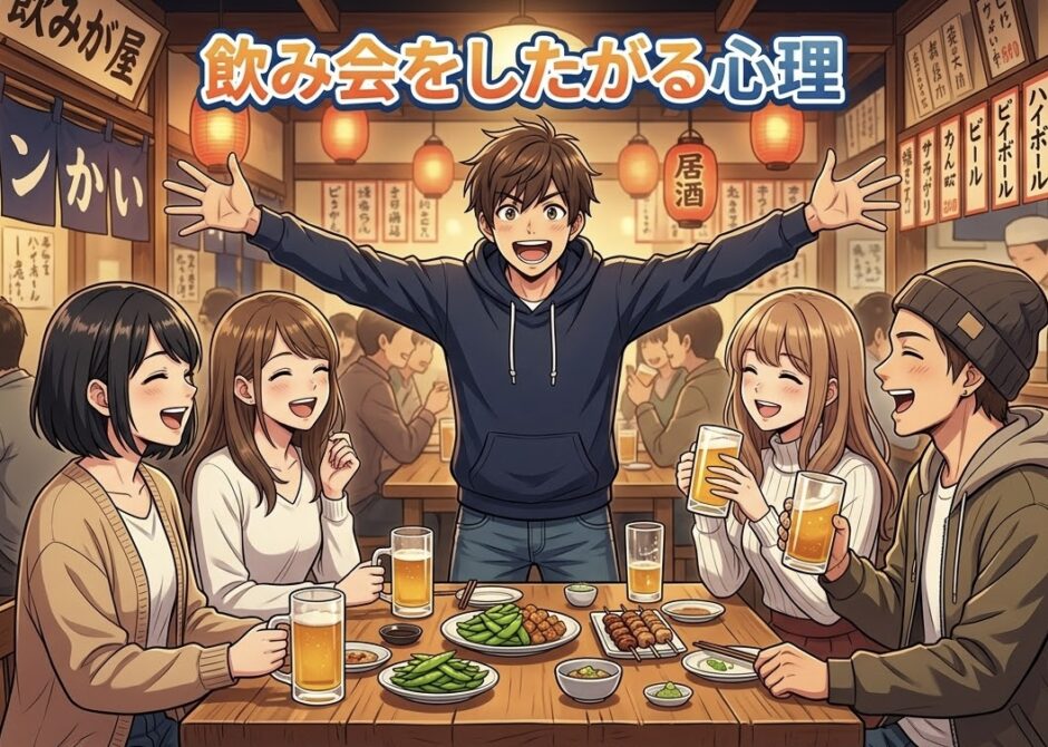 飲み会をしたがる人の心理！寂しがり屋でうざい？男性と女性の性格を徹底解説